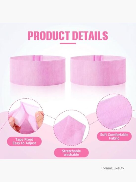 140 Pack Disposable Spa Facial Headbands Stretch Hair Wraps Salon Use